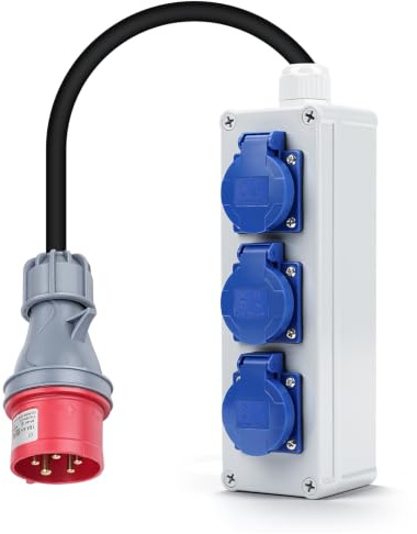 Distribuidor de Corriente de Pared Enchufe industrial a Toma Schuko