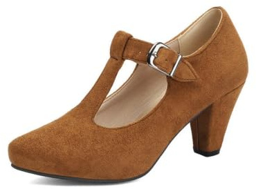Chaussures traditionnelles pour femme - Escarpins - Élégantes et confortables - Chaussures de mariage - Chaussures de danse - Chaussures à talons vintage pour fête de la bière, jaune, 45 EU