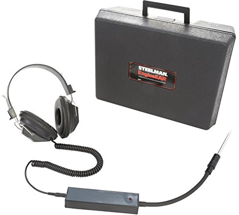 Steelman EngineEAR Stethoscope Auto Diagnostic Tool, Noise-Canceling Headphones, Ulta-Sensitive Microphone, 9 Volt Battery Included