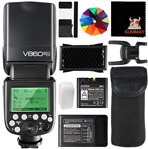 GODOX V860IIN Speedlite 2,4G HSS 1/8000S GN60 2000mAh Wiederaufladbare Akku TTL Kamera Blitz Blitzgerät für Nikon DSLR Kamera D800 D700 D7100 D7000 D5200 D5100