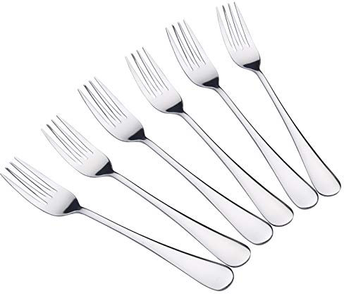VANRA 6-Piece Dinner Forks Set Heavy Duty Stainless Steel Silver Cutlery Set 8 inches (6 Forks)
