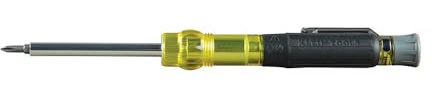 Precision Screwdriver, Precision HVAC 3-in-1 Pocket Screwdriver with Schrader Bit, Klein Tools 32613