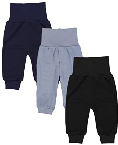 TupTam Pumphose Baby Jungen 3er Pack – Bequeme Baby Hosen Jungen aus Baumwolle, Oeko-TEX Zertifiziert, Farbe: Farbenmix 4, Größe: 62