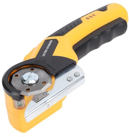 TIKATARER Tijeras Eléctricas Inalámbricas, Potente Cortador de Cartón Recargable, Cortador de Cajas Profesional con Doble Interruptor de Seguridad y Luz LED, Ideal para Plástico, Alfombras, Cuero y