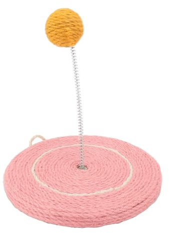petjoyful Juguete rascador para Gatos, Divertido, Interactivo, Resistente a Las mordeduras, Garras de molienda, Tablero rascador para Gatos de sisal con Bola de sisal para (Tipo 2)