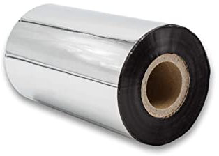 vhbw Thermotransfer-Band kompatibel mit TSC TTP-344M Plus, TTP-345, TTP-346M, TTP-366M, TTP-384M Drucker Etikettendrucker, Wischfest, 110 mm x 300 m, Wachs-Plus Schwarz