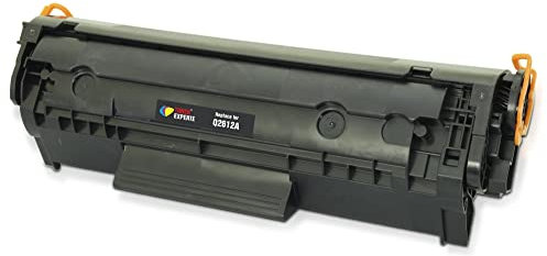 Toner Experte Q2612A 12A Tonerkartusche Ersatz für HP Q2612A FX10 Kompatible für LaserJet 1010 1018 1020 1022 3015 3055 Canon LBP-2900 (1 Schwarz)