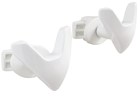 SOMATHERM FOR YOU - B21814B - Haken V für trockene weiße Handtuch - Rundrohr Schraube