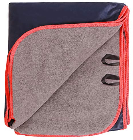REDCAMP Large Waterproof Stadium Blanket for Cold Weather, Soft Warm Fleece Camping Blanket Windproof for Outdoor Sports, Dark Blue