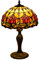 Hobaca® 12 Zoll Tiffany Tulpe Blume Buntglas Tischlampe Vintage Landhaus Schreibtischlampe Antik Nachttischlampe Nostalgie Art Deco Schlafzimmer Wohnzimmer
