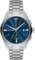 Emporio Armani Watch For Men, 2 sub dial Chronograph Movement and 43mm Case Size with Stainless steel, Leather or Silicone strap Silberton und Aquablau , 43MM
