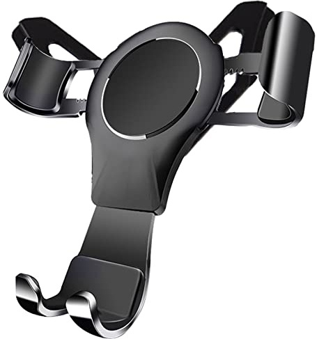 MICMXMO Supporto per Cellulare da Auto per Audi A1 8X 2010-2018, Porta Cellulare Auto Gravity Auto Lock Stabile Jitter Hatchback Smartphone di Alluminio Universale Car Phone Holder (Nero)