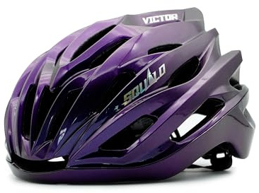 SQUALO Victor Bike Helmet for Men Women, Bicycle Helmet with Adjustment Dial Unisex Adults Cycling Helmet for Mountain Road Biker Lightweight Ventilated (Large (22.83-24.41 inches), Chameleon Purple)