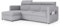 GREKPOL Sofa mit Schlaffunktion 160x220 - Hellgrau Sofa Cord - Ecksofa mit Schlaffunktion und Bettkasten - Schlafsofa mit Bettkasten