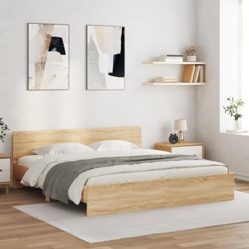 IKAYAA Giroletto Matrimoniale 160x200 Legno Letto Matrimoniale con Rete a doghe Letto per Ragazzi e Adulti Supporto doghe in Legno