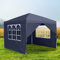 NAIZY Faltpavillon 2,5x2,5 m Pavillon Wasserdicht Gartenpavillon mit 4 Seitenteilen und Tragetasche Faltbar Zelt Polyester Partyzelt UV-Schutz Metall-Verstrebungen, Anthrazit