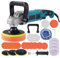 wowspeed Poliermaschine,1600W Polierer 6 Variable Geschwindigkeit mit 130/150/180mm Polierteller, D-Griff und Seitengriff, mit 150mm Polierschwamm/Schleifpapier, zum Polieren von und Wachsen Auto