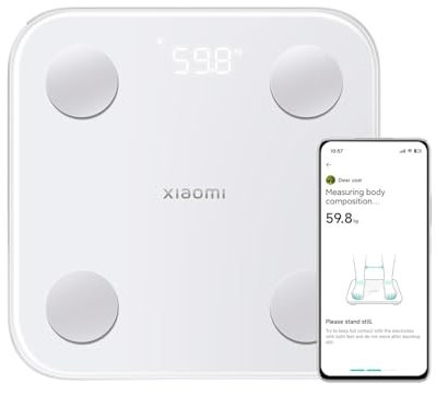 Mi Body Composition Scale S400 - Bilancia da bagno con misurazione a doppia frequenza, 25 indicatori di salute, fino a 150 kg e 100 gr di precisione