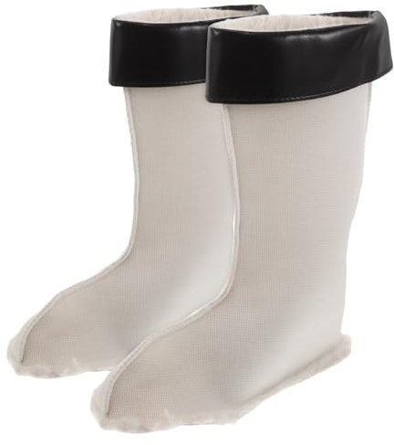 Healvian 2 pezzi di fodere termiche per stivali da pioggia - isolante per scarpe invernali e in gomma - Fodera in pile spesso per uomo e donna, taglia 42-44