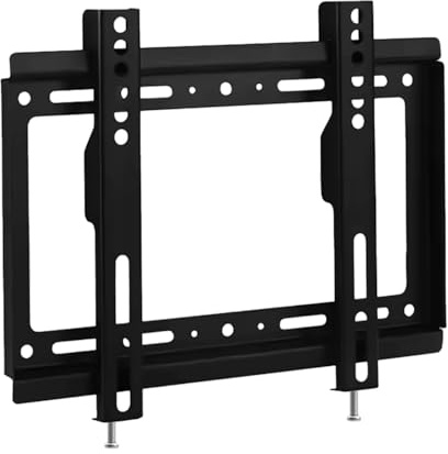IndoTeam TV Wall Bracket for 14 inch to 42 inch Screens – Fixed TV Wall Mount for Flat Panel TVs – Ultra-Slim Low Profile Universal Brackets VESA 75 x 75mm to 200 x 200mm up to 25KG - Black