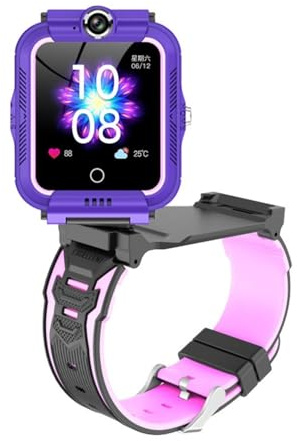 Montre intelligente pour enfants avec traqueur GPS et appel vidéo - Compatible avec tous les réseaux IP67 - Appareil de rotation à 360°