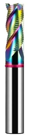 Fresa de desbaste CNC TGP-HRC65 DCL con revestimiento color, 3 flautas, acero tungsteno, carburo aluminio(CRC-5.0x13x5Dx50L)