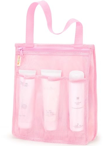 GUIZIYAO Borsa Da Doccia Portatile Con Manico, Borsa Doccia Campeggio, Accessori Piscina Nuoto Adatto Per Studentati, Bagni, Palestre E Viaggi, Rosa
