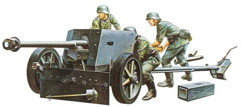 TAMIYA -1:35 WWII Deutsche PAK (40/L46) (3), 7.5 cm TAM35047