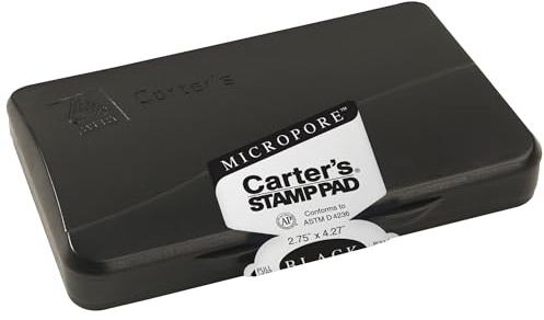 Carter's Micropore svart stämpeldyna, 75 x 4,27 tum, 12-pack (21281)