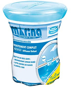 Marina K501910M1 Traitement Complet en diffuseur Flottant Petit modèle pour bassins de 10 à 30 m3