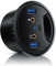 CSL - USB 3.0 In-Desk USB Hub - Tisch Kabeldurchführung - Tischkabeldose - 2 x USB 3.2 – 1 x USB C 3.2 – 2 x Audioanschlüsse 3,5mm Klinke Lautsprecher und Mikrofon