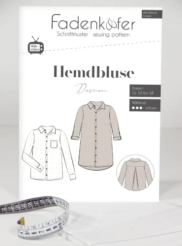 Papierschnittmuster Hemdbluse Damen