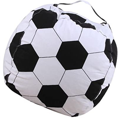Veemoon Aufbewahrungstasche Für Fußball Stauraum Sitzsack Bezug Für Sitzsäcke Sitzsack Zur Aufbewahrung Von Stofftieren Lagerung Plüschtiere Kind Polyester Füllung Weiß Spielzeugtasche