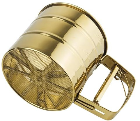 JNXHON Stainless Steel Fine Mesh Sieve Flour Sifter Golden Flour Cup Sifter