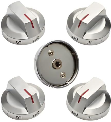 DG64-00975A Stove Burner knobs Compatible with Samsung Gas Cooktop Control Knobs NE/NX9000T NX60T8511SS/AA Replaces DG94-03443A DG94-04397A (5PCS)