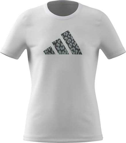 adidas Bambine e Ragazze Junior Girls Animal Print Graphic tee, White, 11-12 Years