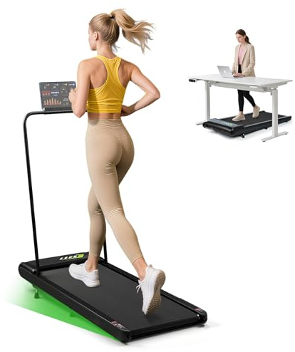 VINATO Tapis de Course 3 en 1 Inclinable 8% - Tapis de Marche 2-8 km/h, 2.5 CH Compact pour Maison/Bureau, Max 122 kg - APP, Télécommande, LED, Noir