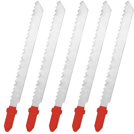 Tunejoy Hojas para Sierra de Calar T127D Sierra de Caladora en HSS con Vástago en T para Corte Recto de Aluminio y Metales no Ferrosos 8TPI 100x8x1mm 5 Piezas