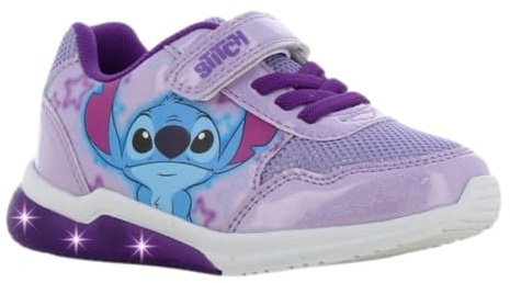 Leomil Lilo & Stitch Basket Enfant Fille Lumineuses | Chaussure lumineuse Fille, Lightweight EVA sole, Idéal pour l'école et les loisirs, Disney Lilo & Stitch, Cadeau pour Enfants