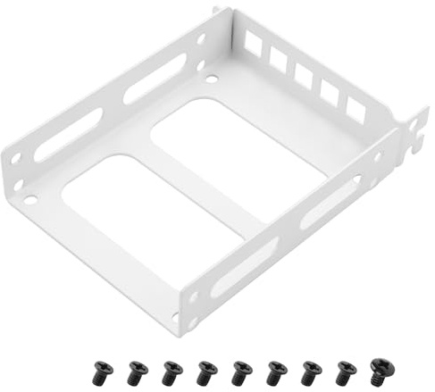 YAODHAOD 2,5 tum/3,5 tum PCIe-Slot SSD-monteringsfäste, universellt ssd-fäste för PC-fodral bakpanelfäste – 1 st (vit 2,5 tum, 8 cm PCI-kort)