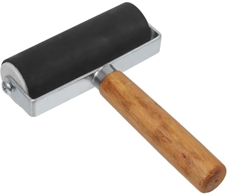 FOMIYES Rullo Brayer per Stampa in Gomma 10 Cm, Strumento per Stampa Artistica e Pittura a Inchiostro, Distribuzione Uniforme per Progetti Creativi e Artigianato DIY