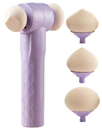 Elektrisk makeupsvamp, höghastighets elektrisk torr och våt automatisk - makeup blandning svamp verktyg - för kvinnor mamma dotter flickvän flickor vuxna älskare familjer