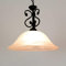 Licht-Erlebnisse Hängelampe Metall Glas Schwarz Weiß Wohnzimmer Esstisch Ø40 cm E27 max. 60 W blendarm Rustikale Landhaus Pendelleuchte Innen DOROTHEA