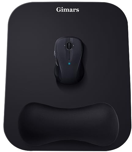 Gimars Large Smooth Superfine Fibre Memory Foam Ergonomic Mouse Pad Wrist Rest Support Mousepad with Nonslip Base for Laptop, Computer, Gaming&Office