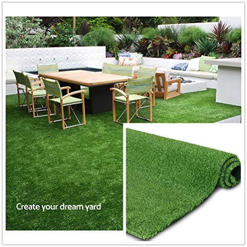 Artificial Grass Rug Green Fake Grass Carpet 3X10 FT, Pet Turf Mat Dog Grass Pee Pad with Drainage Holes, Indoor Outdoor Synthetic Lawn for Patio, Balcony, Deck, Yard