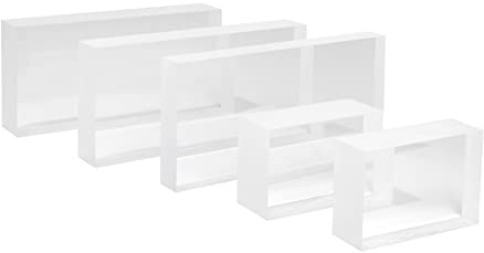 Modulärt akrylglas GS block transparent färglös, mångsidigt användbar akrylglasplatta för modelltillverkning, ljusobjekt UVM, 3 cm tjockt transparent akrylblock i 8 x 12 cm