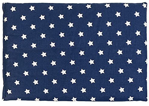 Rapssamenkissen 30 x 20 cm, Sterne-blau - Als Wärmekissen & Kältekissen - Körnerkissen für Mikrowelle und Backofen - 30x20cm