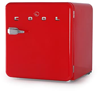 COMMERCIAL COOL 1.6 Cu. Ft. Refrigerator, Vintage Style Refrigerator, Retro Fridge with 1 Slide-Out Wire Shelf & Bin Storage, Small Refrigerator with Freezer