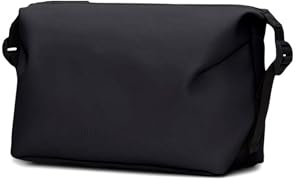 RAINS Unisex Erwachsene Weekend Wash Bag Kosmetiktasche, 01 Black (Schwarz), Einheitsgröße
