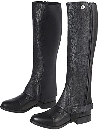 Dover Saddlery Ladies' Ready to Ride Half Chaps, Color: Black, Size: Sm-Short